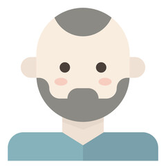 beard modern line style icon