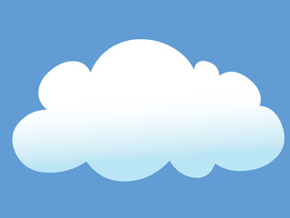 white cloud on light blue background