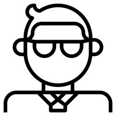 businessman modern line style icon