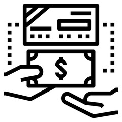 cash modern style icon