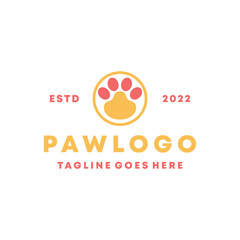 Paw Pet Animal Logo vector design graphic emblem