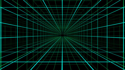 3D mockup. Blank design. illustration with glowing lines