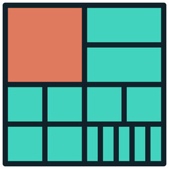 grid modern line style icon