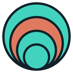 circle modern line style icon