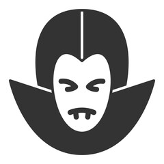 Count Dracula - icon, illustration on white background, glyph style