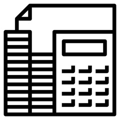 accounting modern line style icon