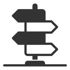 Direction signs on a pole - icon, illustration on white background, glyph style