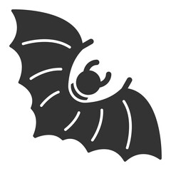 Bat - icon, illustration on white background, glyph style