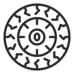 Obraz premium Human eye - icon, illustration on white background, outline style