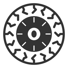 Obraz premium Human eye - icon, illustration on white background, glyph style