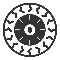 Obraz premium Human eye - icon, illustration on white background, glyph style