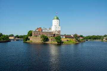Vyborg Castle, a Swedish-built medieval fortress and the Tower of Saint Olav built in 1200's by orders of Torkel Knutsson, Lord High Constable of Sweden in Vyborg in Leningrad Oblast, Russia