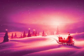 Foto op Plexiglas Kerststemming - Advent - AI Digitaal gegenereerd - illustartion © Korea Saii