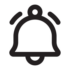Notification line icon. Bell or alarm Social Media element Vector illustration
