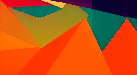 Colorful abstract geometric pattern design in retro style.