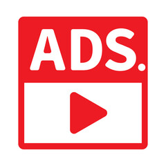 Video Ads icon. Video Advertising vector illustration