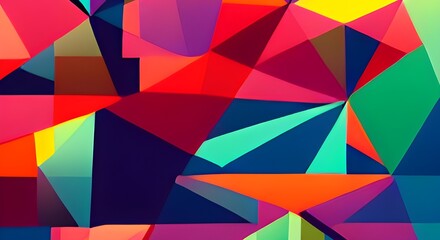 Colorful abstract geometric pattern design in retro style.