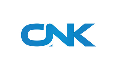 ONK monogram linked letters, creative typography logo icon