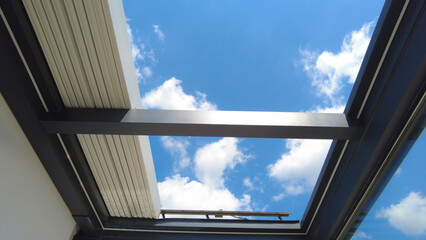 Pergola awning in the sunshine photo
