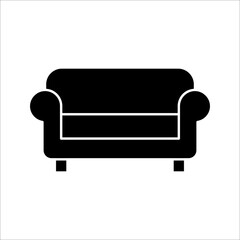Sofa, linear style sign for mobile concept and web design. Symbol, logo illustration. Pixel perfect vector graphics