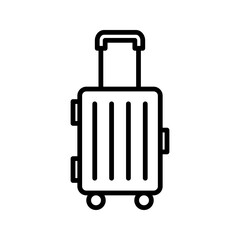 Baggage, luggage line icon color editable