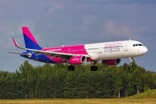 Wizzair Airbus A321 airplane Oslo airport in Norway