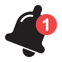 Notification icon. Bell or alarm Social Media element illustration