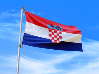 Croatia flag waving in the wind