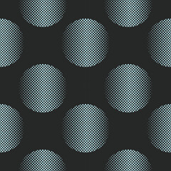 Vector abstract pattern with dots seamless blue and black color 