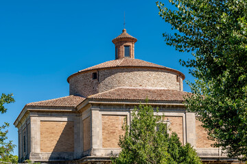 Fototapeta A detail of the church of the Santissimo Crocifisso in Todi, Perugia, Italy obraz
