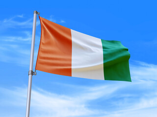 Côte d'Ivoire - Ivory Coast flag waving in the wind