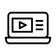 online video line icon illustration vector graphic