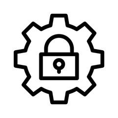 security settings  line icon illustration vector graphic