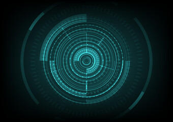 Abstract geometric circle design technology background.