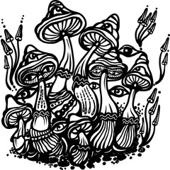 Fantasy Magic Mushrooms Strange Fairy Tale