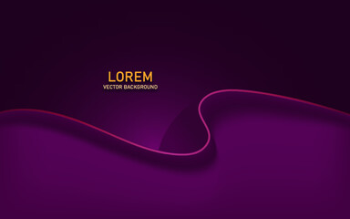 Abstract wavy modern with purple color background for template, poster, flyer design. Luxury style