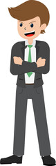 Salary Man Business Isolated Person People Cartoon Character Flat illustration Png #70