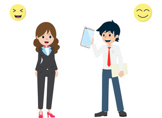 Salary Man are Presenting good products to interested customers