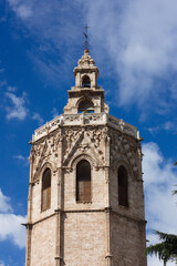 Bell tower of El Miguelete (El Micalet) of the cathedral of Valencia (Spain)