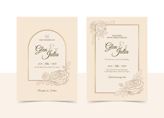 Rose Vintage wedding invitation