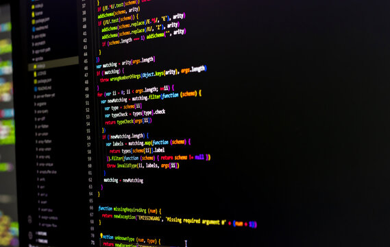 The software developer does the javascript coding. The programmer is doing web frontend code. With selective focus