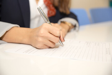 person interviewing for job interview