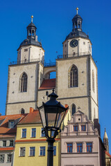 Fototapeta na wymiar Stadtkirche, Pfarrkirche St. Marien in Lutherstadt Wittenberg, Sachsen-Anhalt, Deutschland