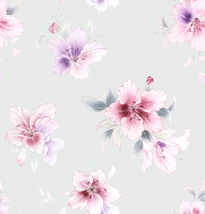 Classic Popular Flower Seamless pattern background.Perfect for wallpaper, fabric design, wrapping paper, surface textures, digital paper.