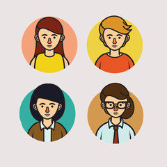 Fierce Females: Captivating Female Cartoon Avatars. Suitable for logo and mascot