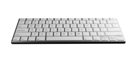 computer keyboard isolated on white