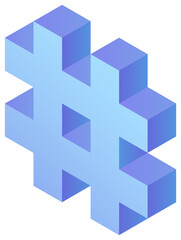 3D geometric shape, geometric design element. PNG with transparent background