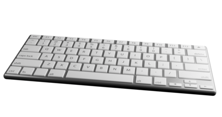 computer keyboard isolated on white