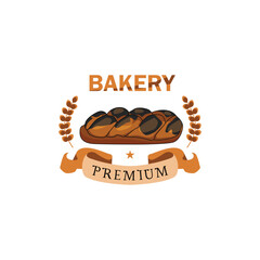 Bread label vector isolated design