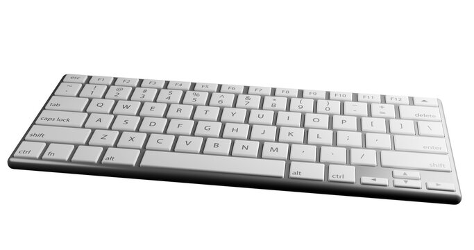 computer keyboard isolated on white